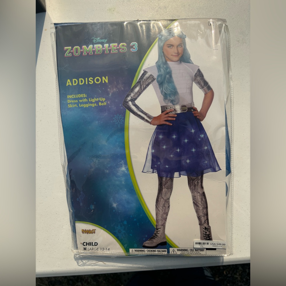 Disney Zombies 3 Addison Costume - Blue and Silver